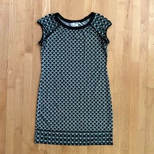 2/$20 Max Studio jersey stretch dress green black Large